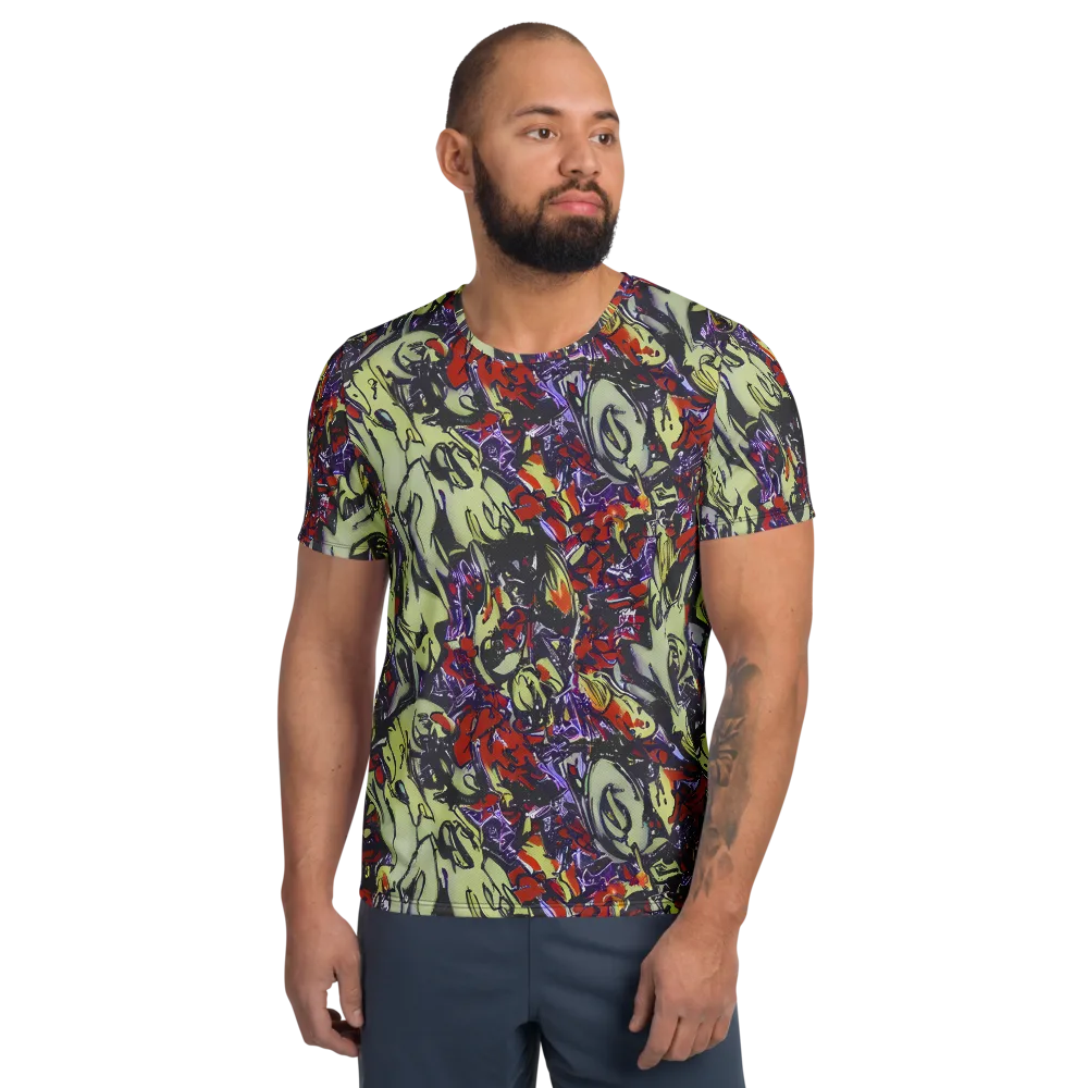 Molten Sketch on Men's Athletic T-Shirt — Front