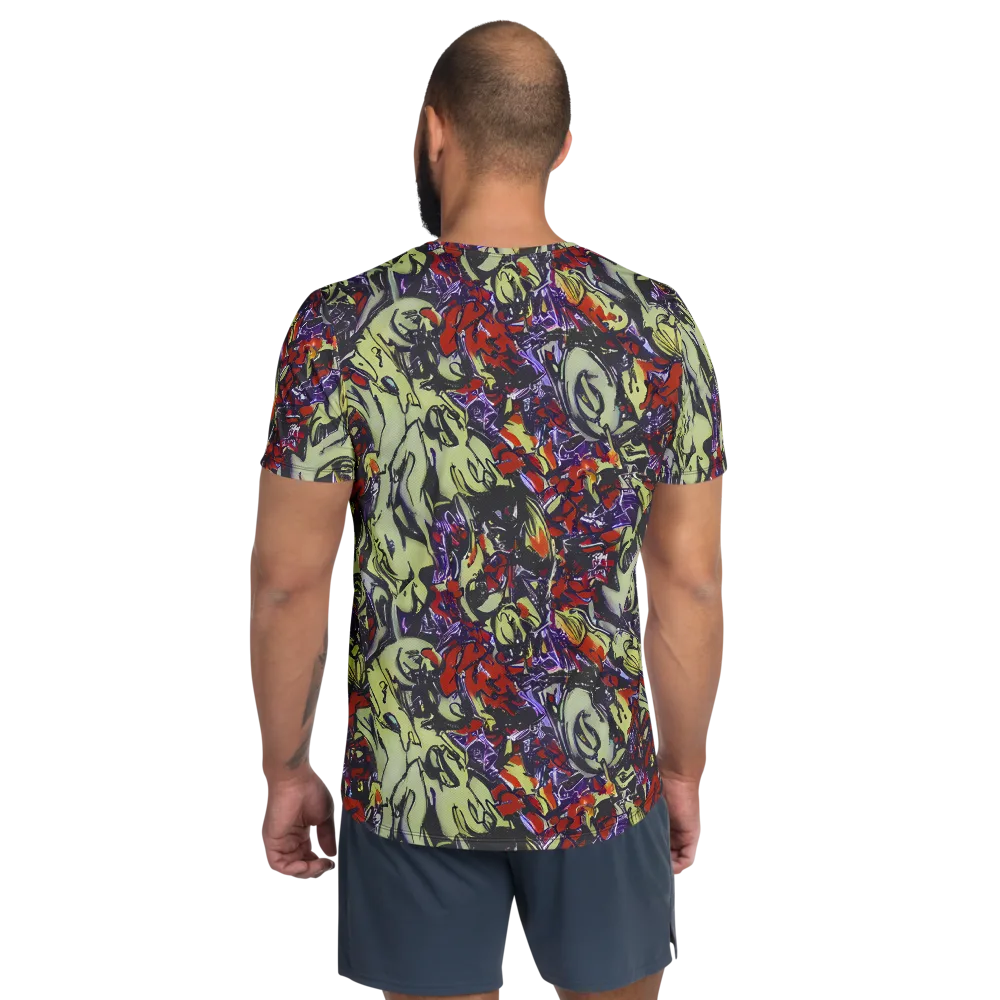 Molten Sketch on Men's Athletic T-Shirt — Back