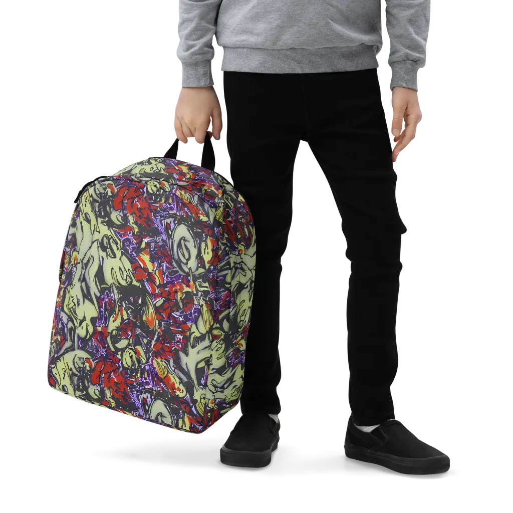 Molten Sketch on Minimalist Backpack — Zoomed-in