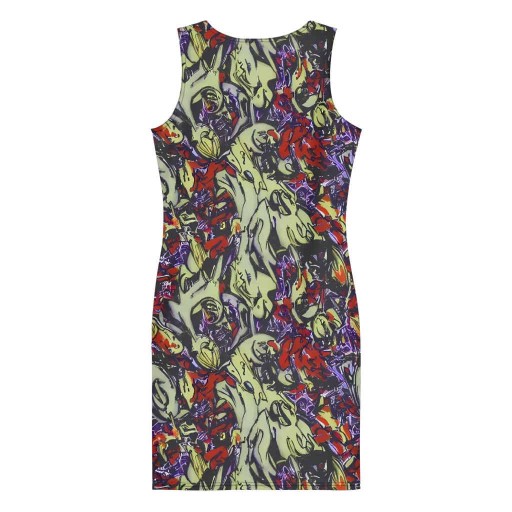 Molten Sketch on Bodycon Dress — Back