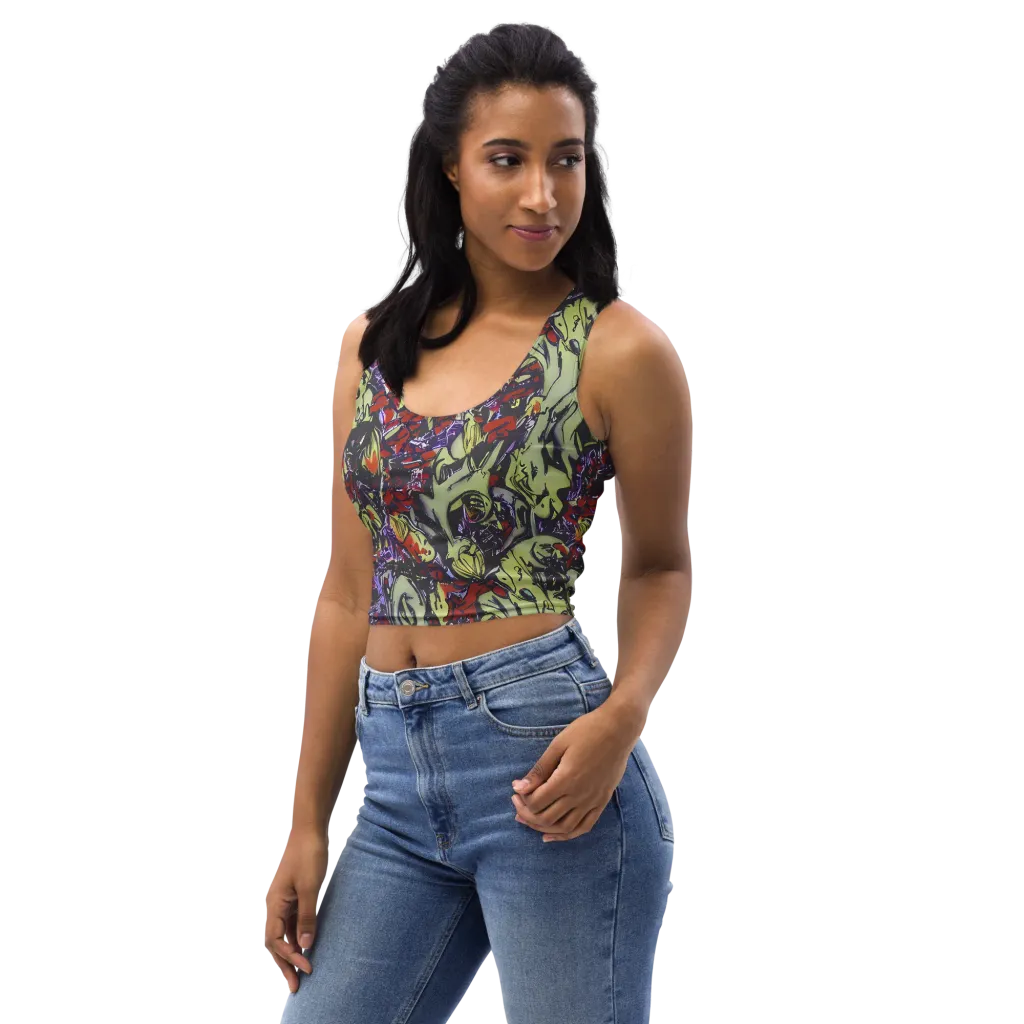 Molten Sketch on Crop Top — Left Front