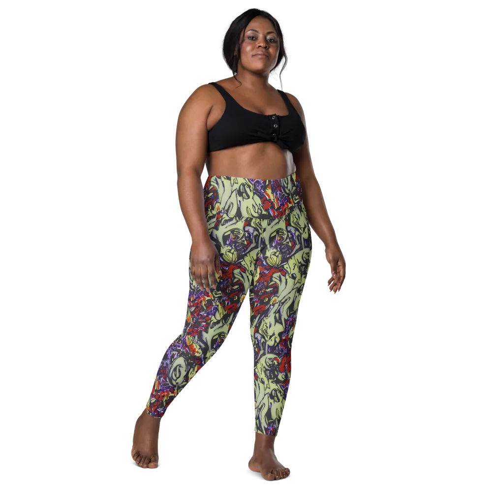 Molten Sketch on Leggings with Pockets — Front