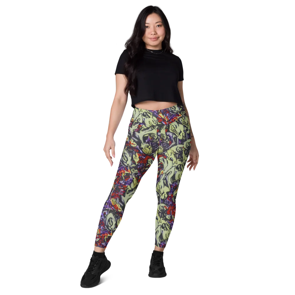 Molten Sketch on Leggings with Pockets — Front