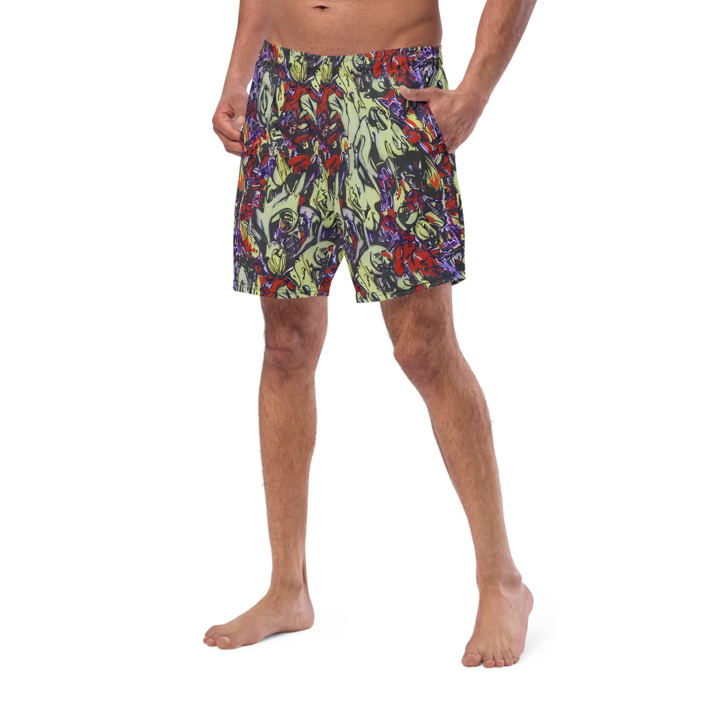 Molten Sketch on Swim Trunks — Left Front