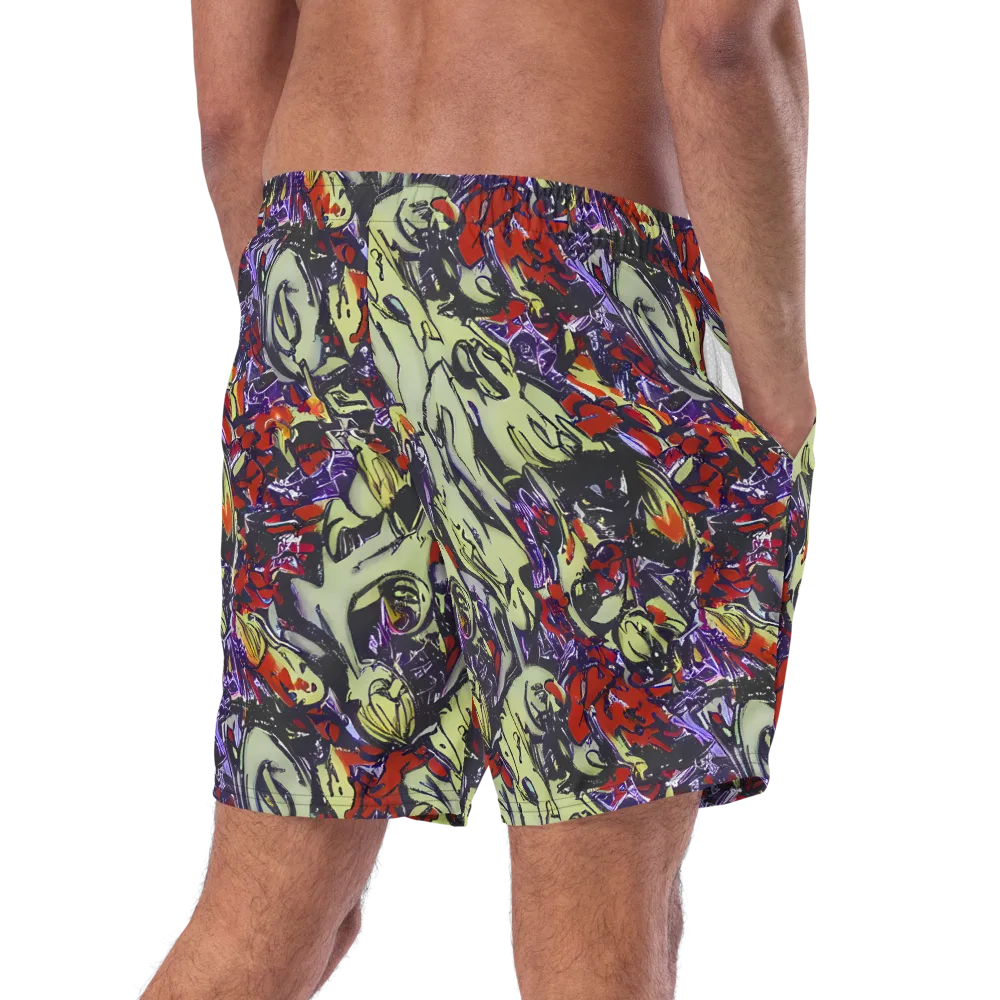 Molten Sketch on Swim Trunks — Right Back