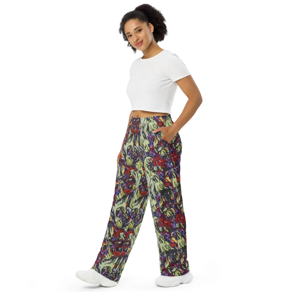 Molten Sketch on Wide-Leg Pants — Left Front