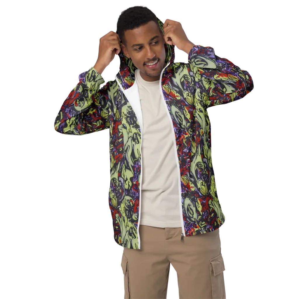 Molten Sketch on Men's Windbreaker — Front