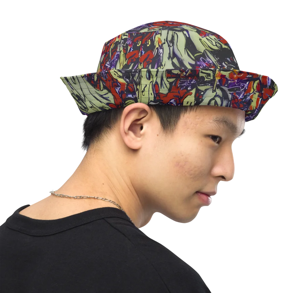 Molten Sketch on Reversible Bucket Hat — Right Outside