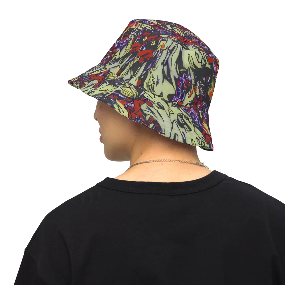 Molten Sketch on Reversible Bucket Hat — Back Inside