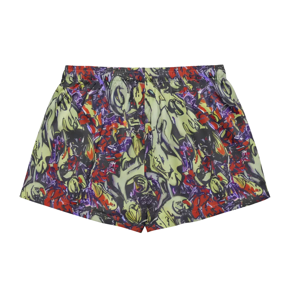 Molten Sketch on Women's Pajama Shorts — Back