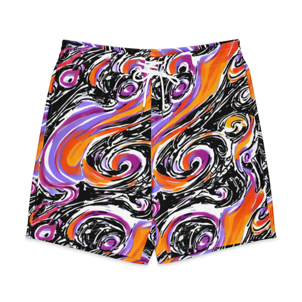 Inferno Spiral on Men's Board Shorts — Front