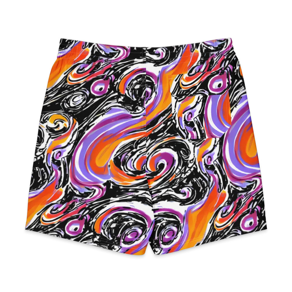 Inferno Spiral on Men's Board Shorts — Back