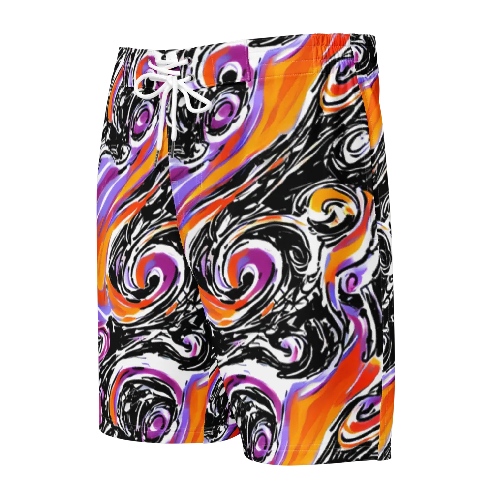 Inferno Spiral on Men's Board Shorts — Front
