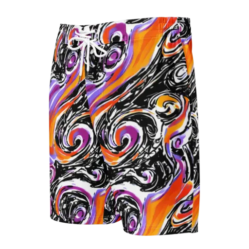 Inferno Spiral on a Men's Board Shorts