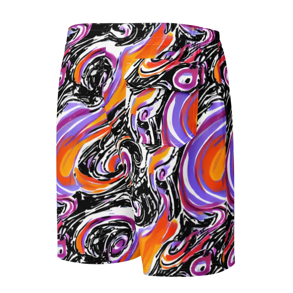 Inferno Spiral on Men's Board Shorts — Back