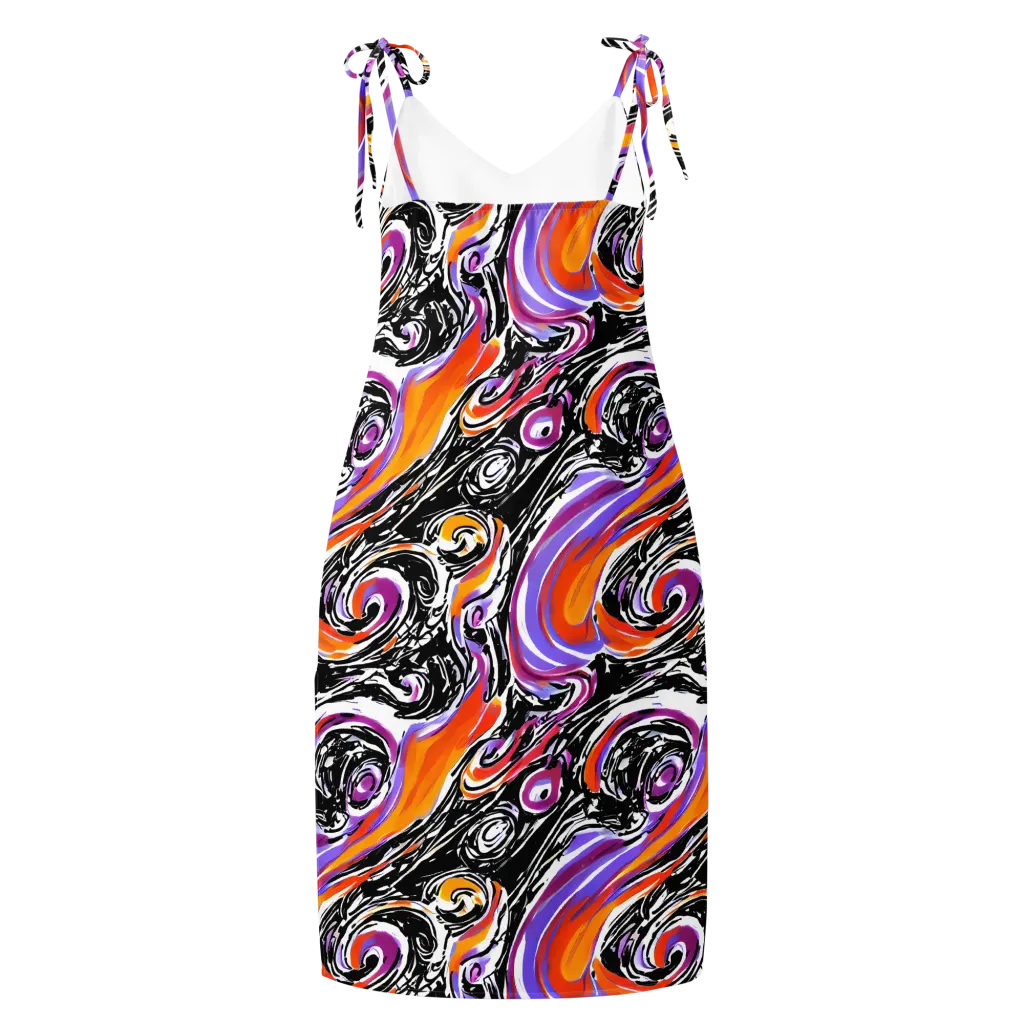 Inferno Spiral on Slip Dress — Back