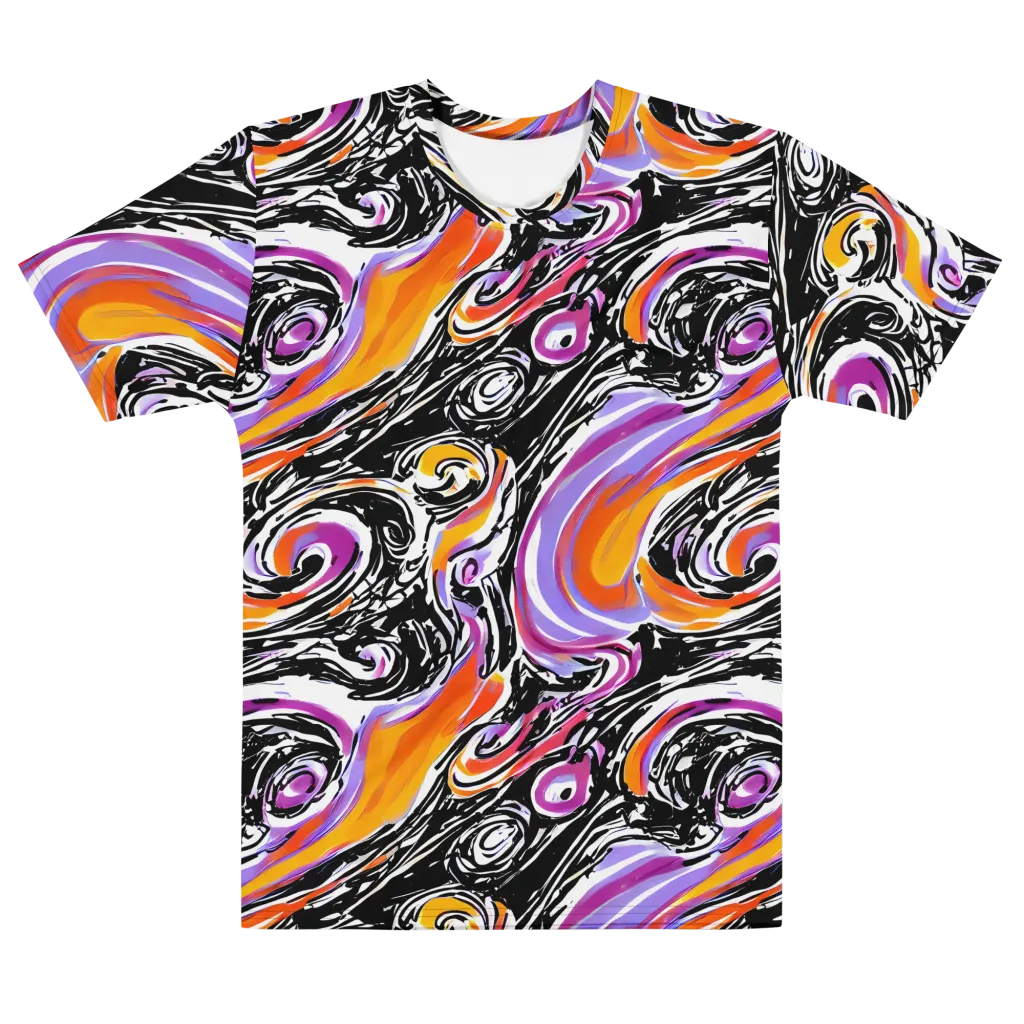 Inferno Spiral on Men's Cotton Crew Neck T-Shirt — Front
