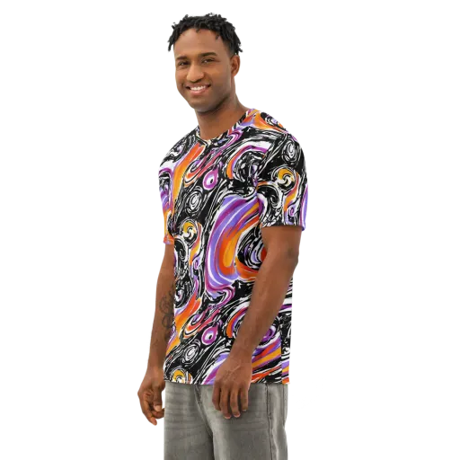 Inferno Spiral on a Men's Cotton Crew Neck T-Shirt