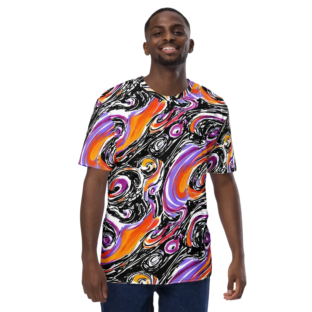 Inferno Spiral on Men's Crew Neck T-Shirt — Front