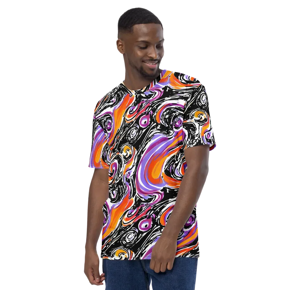 Inferno Spiral on Men's Crew Neck T-Shirt — Left