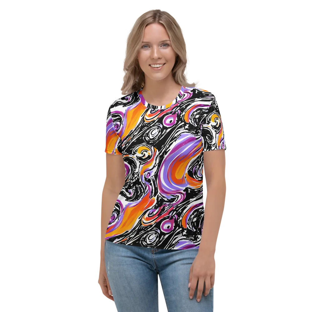 Inferno Spiral on Women's Crew Neck T-Shirt — Front