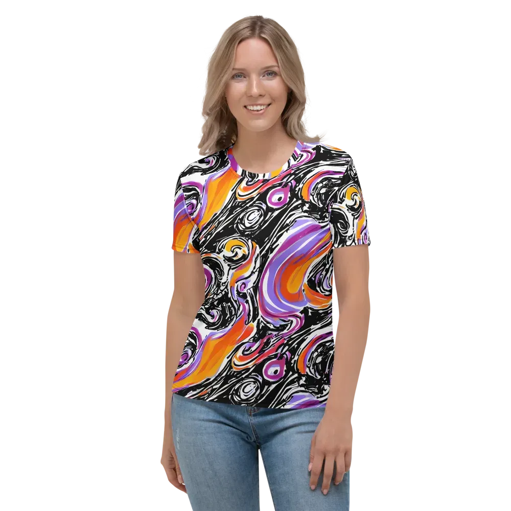 Inferno Spiral on Women's Crew Neck T-Shirt — Front