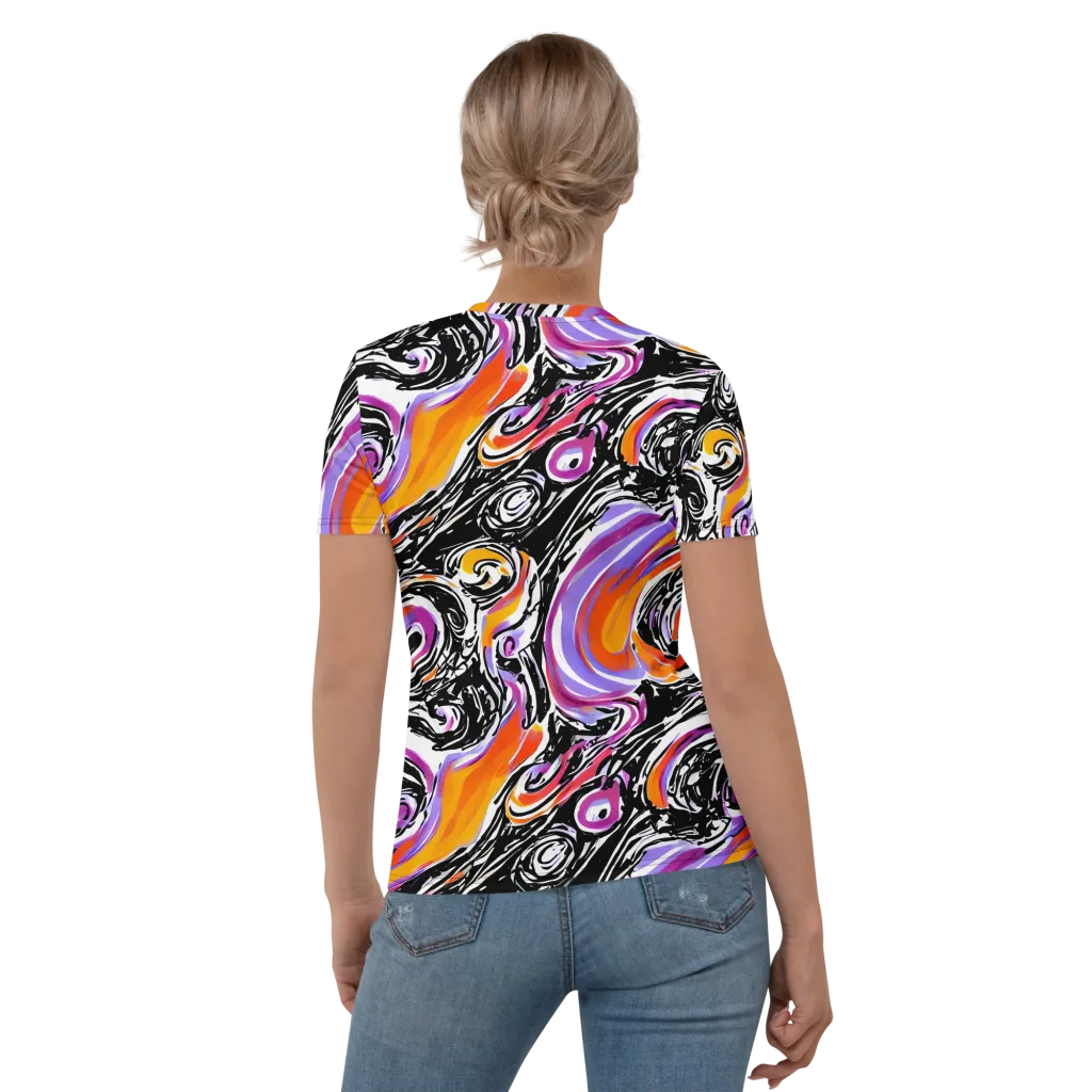 Inferno Spiral on Women's Crew Neck T-Shirt — Back