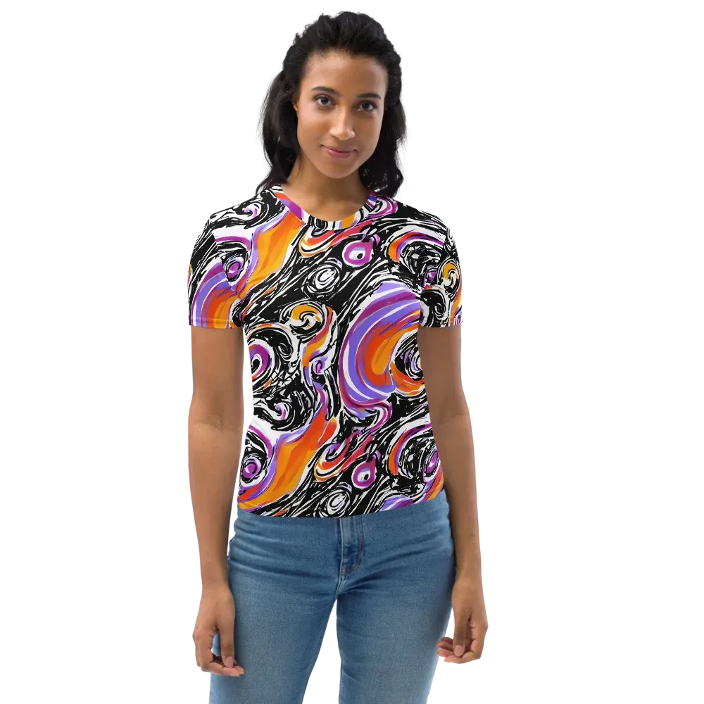 Inferno Spiral on Women's Crew Neck T-Shirt — Front