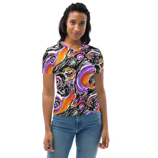 Inferno Spiral on a Women's Crew Neck T-Shirt