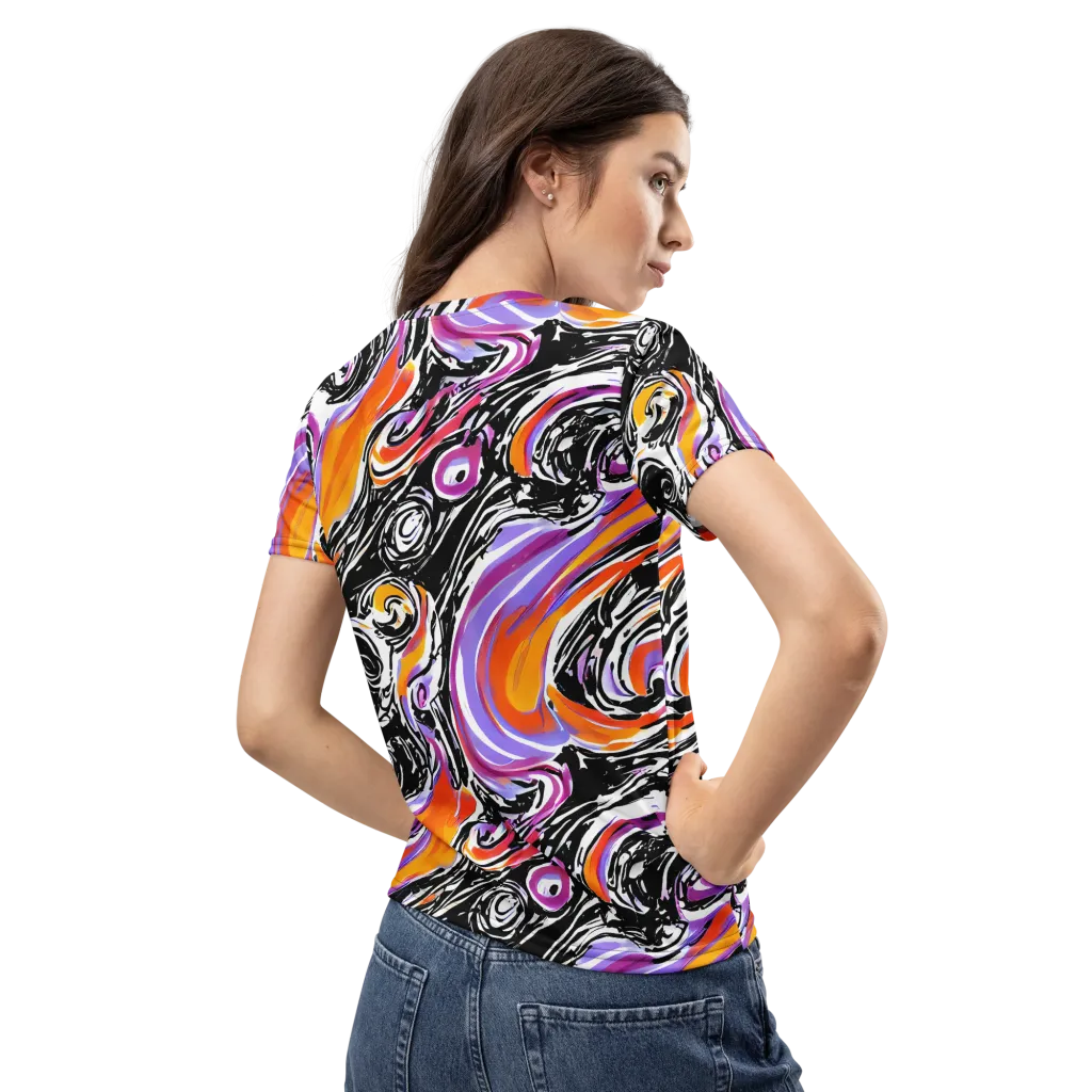 Inferno Spiral on Women's Crew Neck T-Shirt — Back