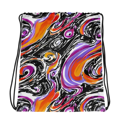 Inferno Spiral on a Drawstring Bag