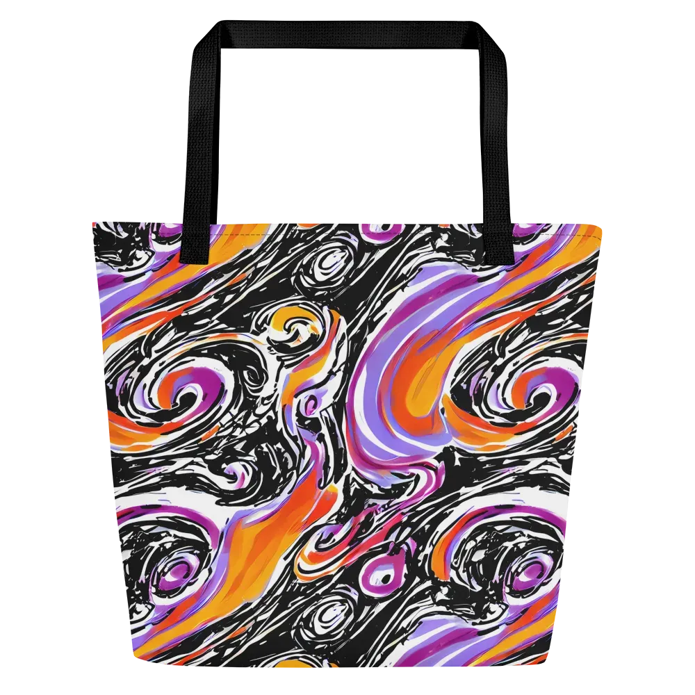 Inferno Spiral on Large Tote Bag W/ Pocket — Front