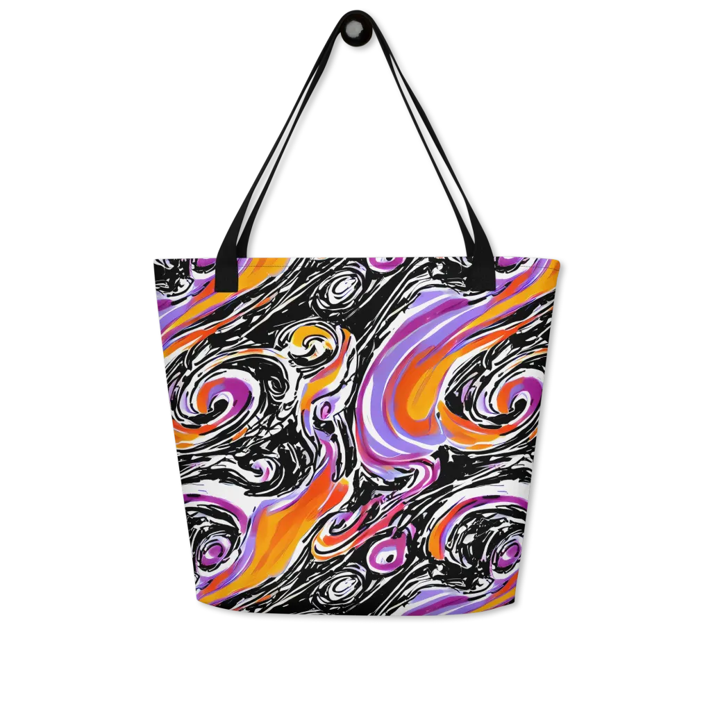 Inferno Spiral on Large Tote Bag W/ Pocket — Front