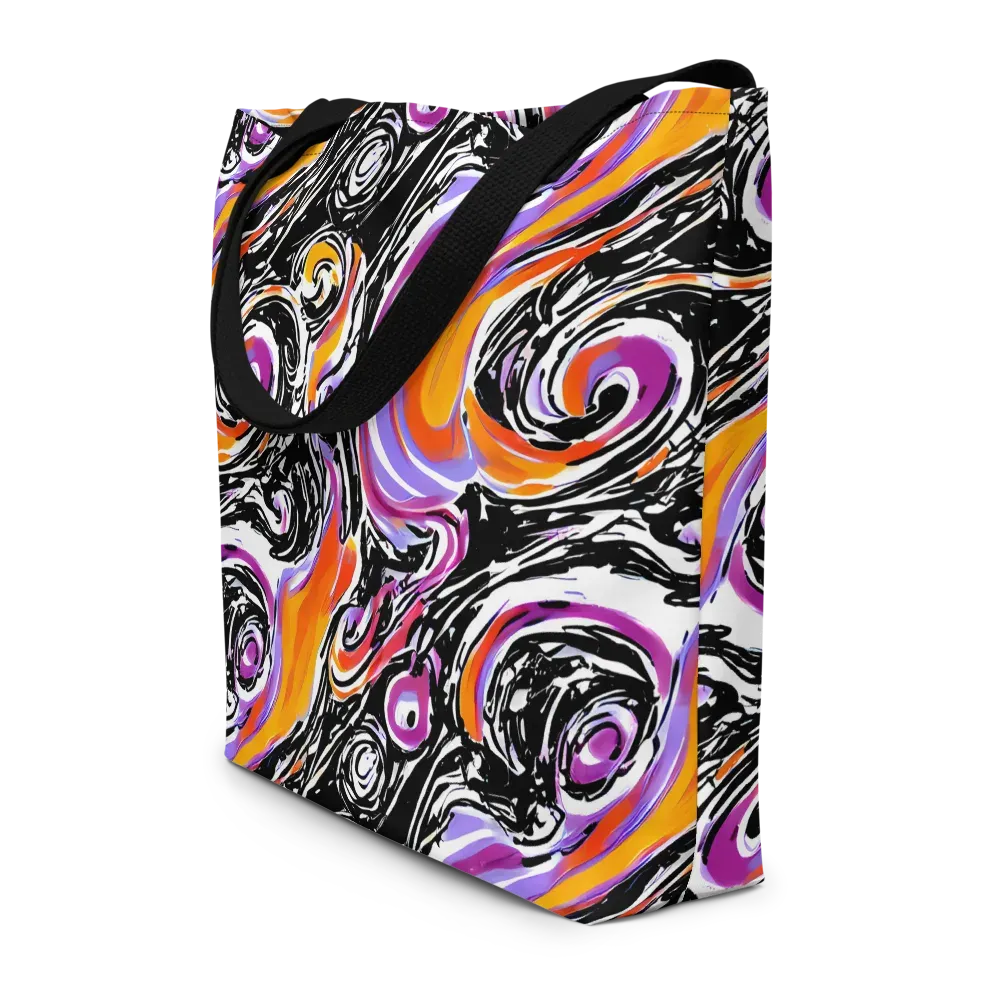 Inferno Spiral on Large Tote Bag W/ Pocket — Front