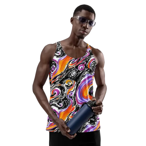 Inferno Spiral on a Men's Tank Top