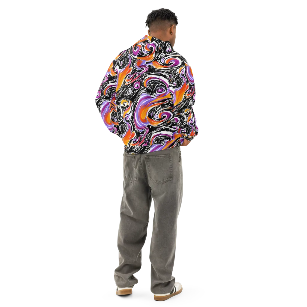 Inferno Spiral on Cotton Hoodie — Back