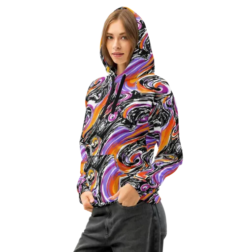 Inferno Spiral on a Cotton Hoodie