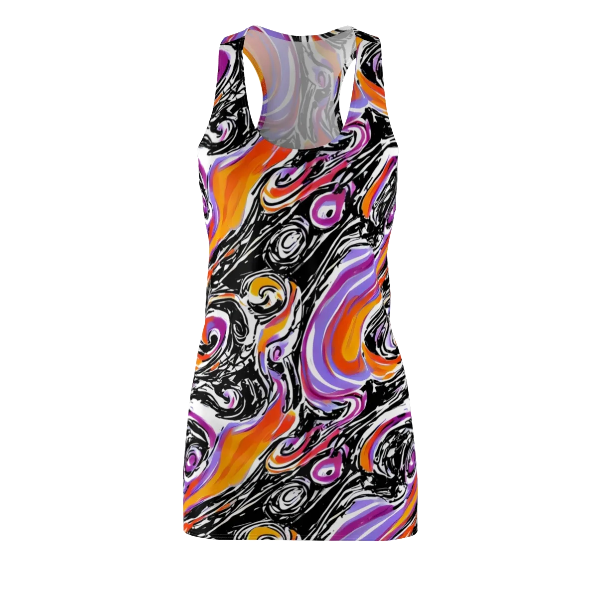 Inferno Spiral on Racerback Dress — Front