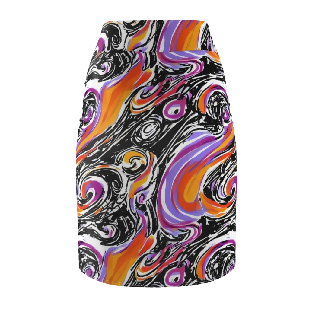 Inferno Spiral on Pencil Skirt — Back