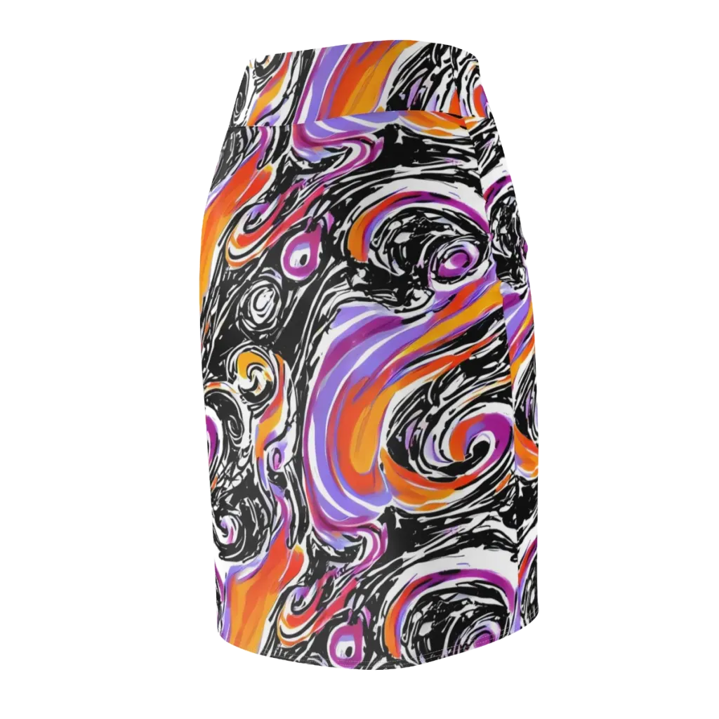 Inferno Spiral on Pencil Skirt — Back Side