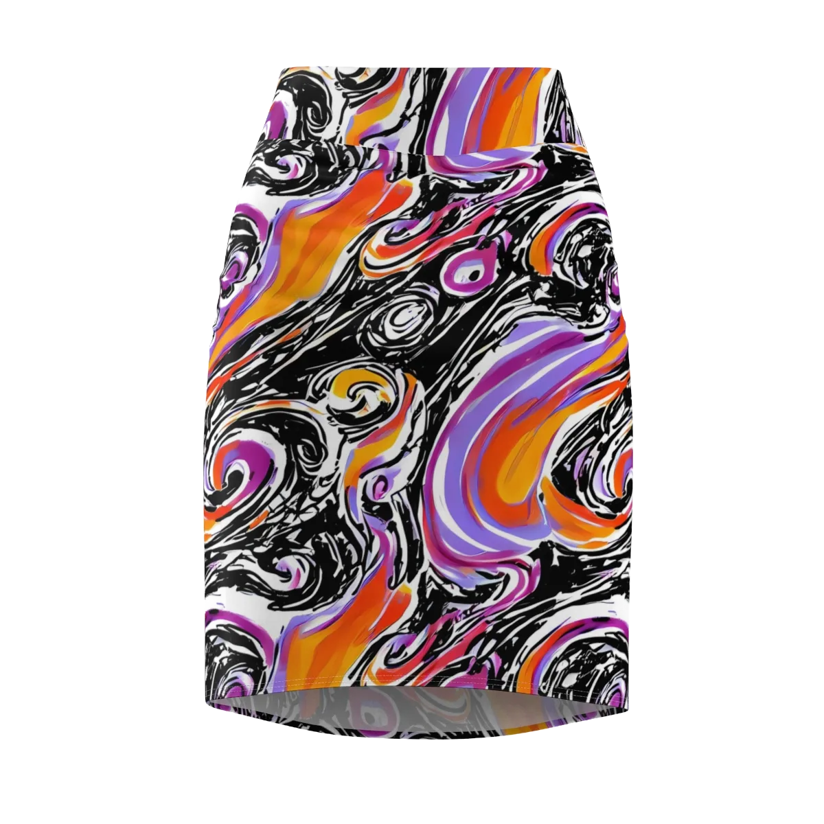 Inferno Spiral on Pencil Skirt — Front