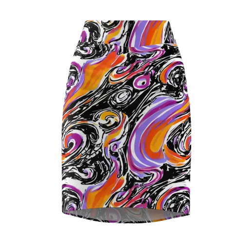 Inferno Spiral on a Pencil Skirt