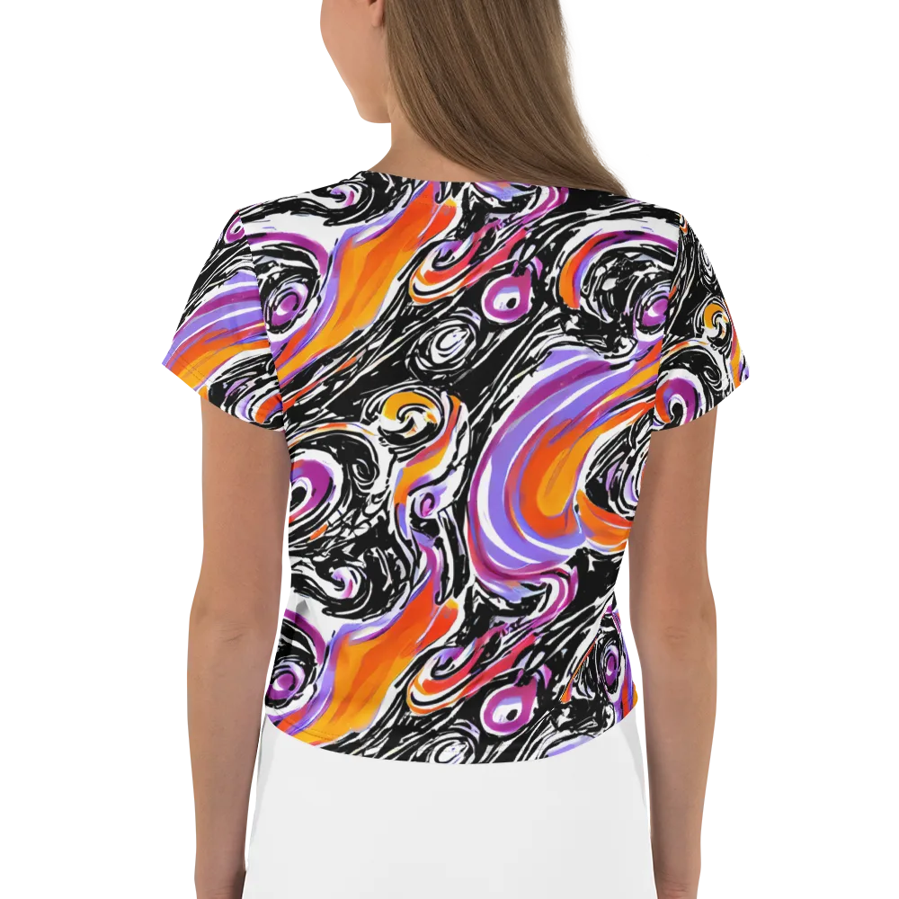 Inferno Spiral on Crop Tee — Back