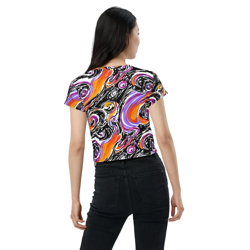 Inferno Spiral on Crop Tee — Back