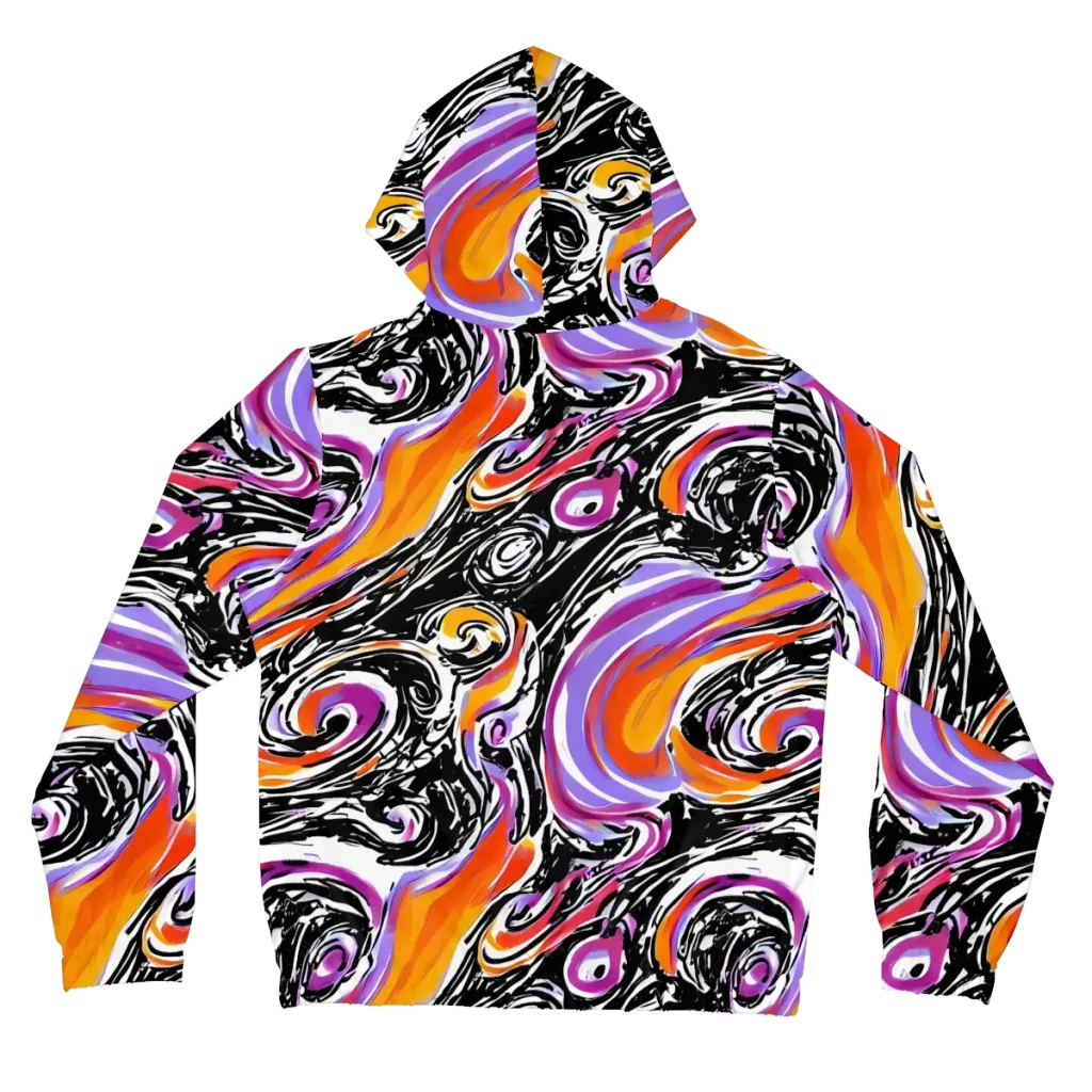 Inferno Spiral on Women's Full-Zip Hoodie — Back