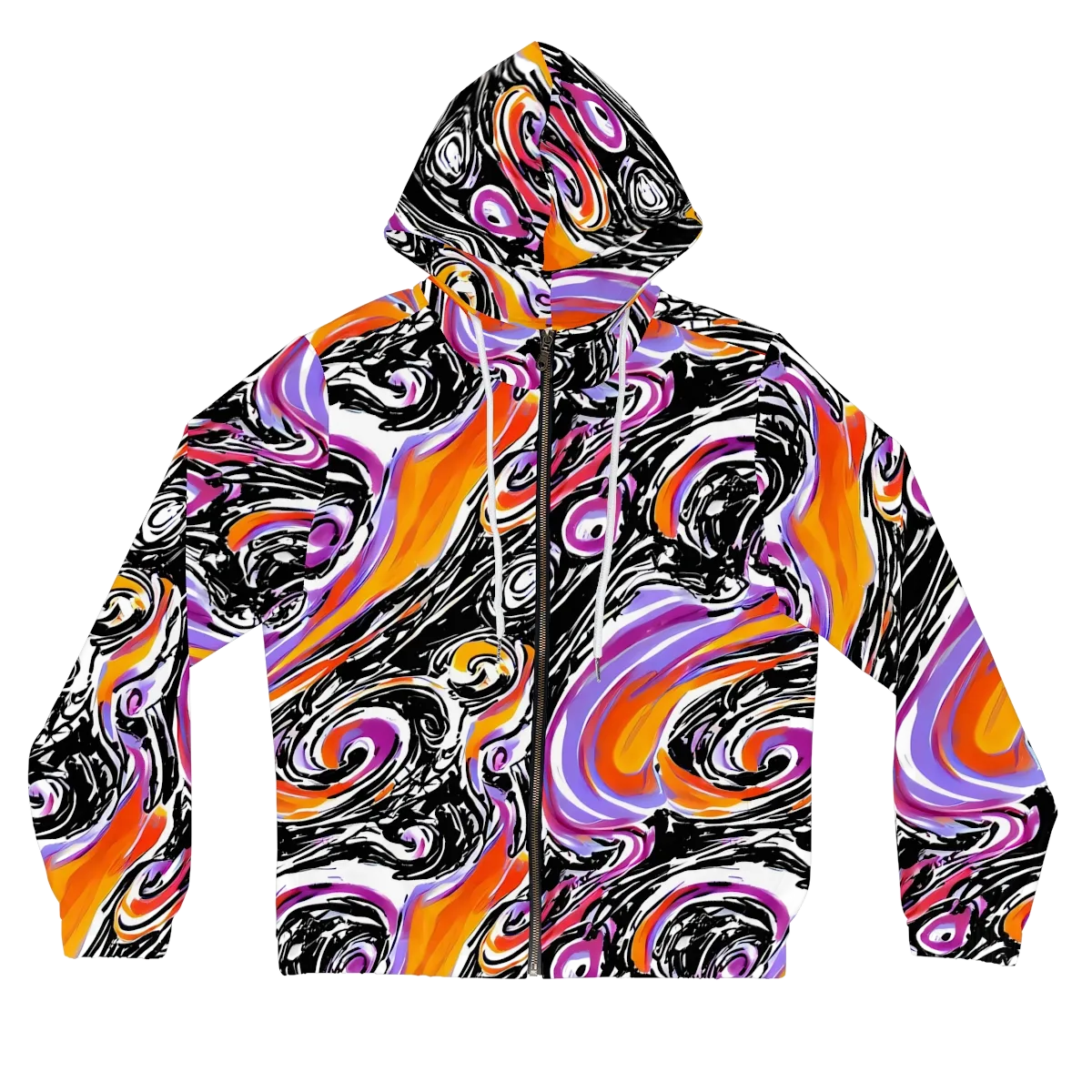 Inferno Spiral on Women's Full-Zip Hoodie — Front