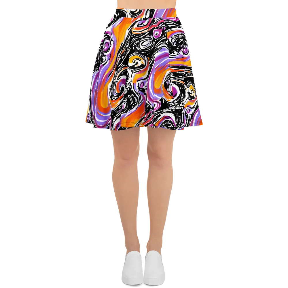 Inferno Spiral on Skater Skirt — Front