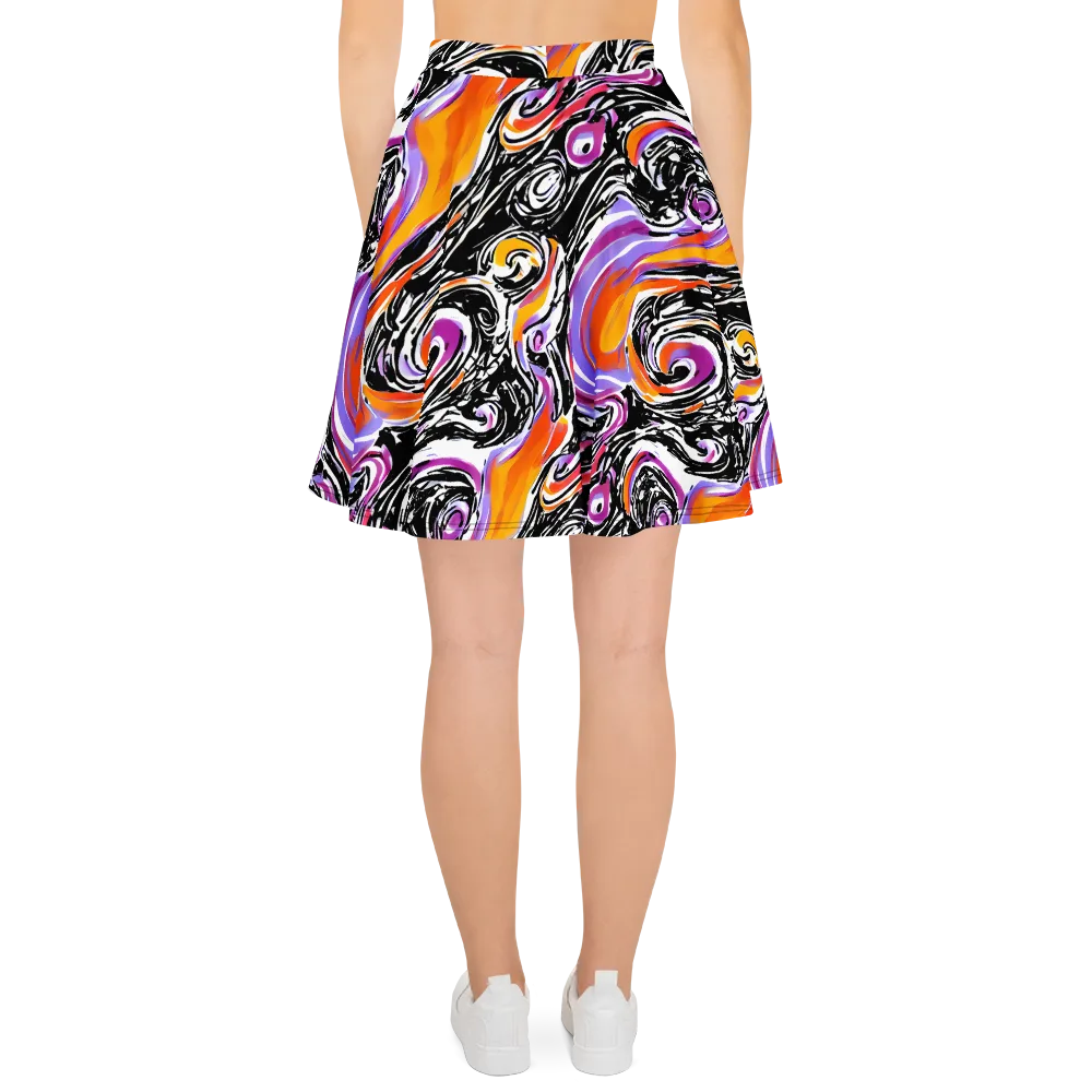 Inferno Spiral on Skater Skirt — Back