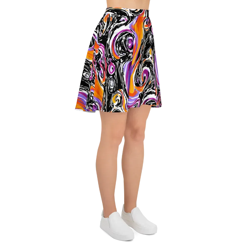 Inferno Spiral on Skater Skirt — Right