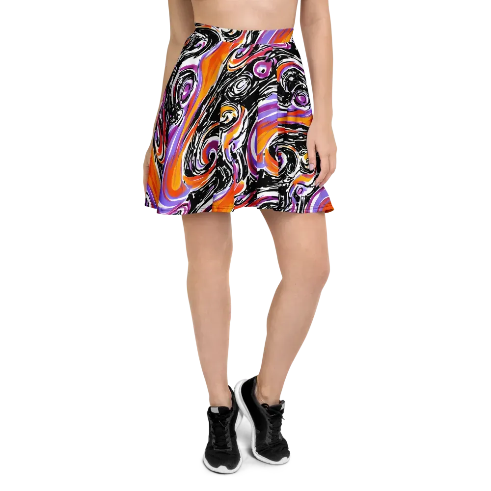 Inferno Spiral on Skater Skirt — Front